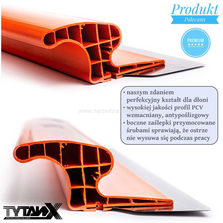 Szpachle do gładzi Tytanx TX5 Premium Edition 100,80,60,40,25 cm, zestaw szpachli do gładzi