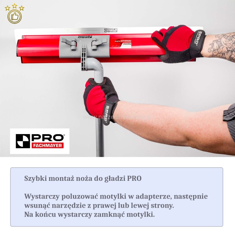 PRO zestaw szpachli do gładzi 80,60,40 cm w walizce transportowej, noże do gładzi