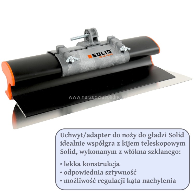 SOLID nóż do gładzi 25 cm, zestaw do szpachlowania, wałek do gładzi, teleskop, adapter