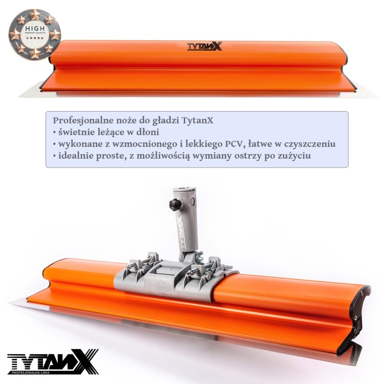 Pióra do gładzi TYTANX 80,60,40,15 cm, zestaw do gładzi, noże do gładzi