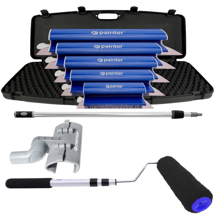 Zestaw noży do gładzi Painter 100,80,60,40,25 cm, szpachle do gładzi, pace do gipsu