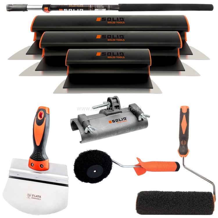 Noże do gładzi Solid [25-65-80cm] zestaw szpachli do gładzi, pace, lizaki do gładzi