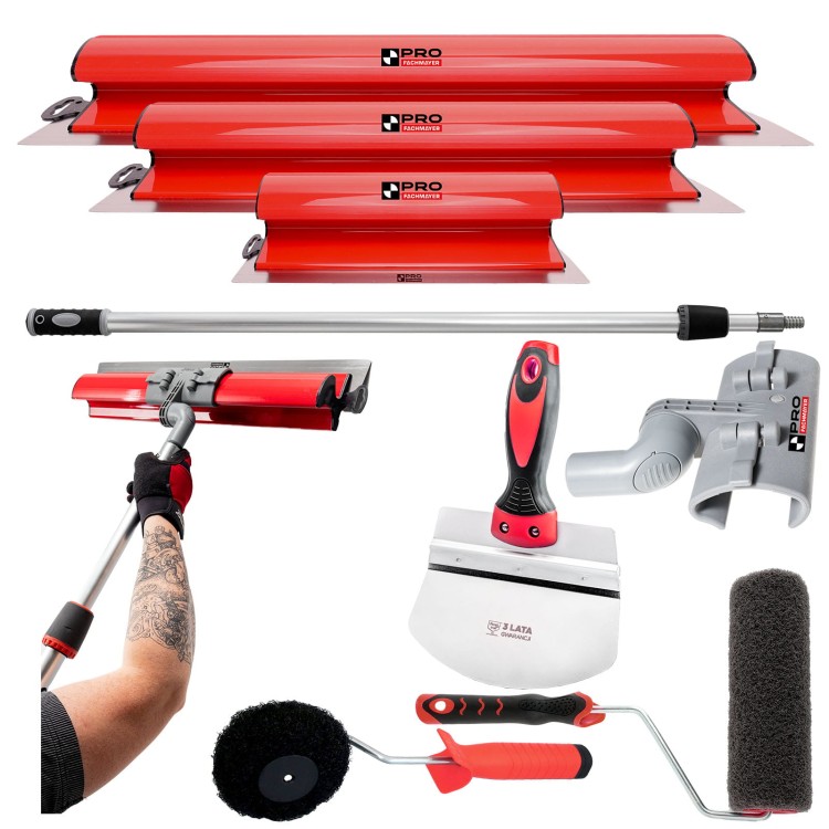 PRO zestaw szpachli do gładzi 80,60,25 cm, noże do gładzi Pro, lizaki, pace do gładzi