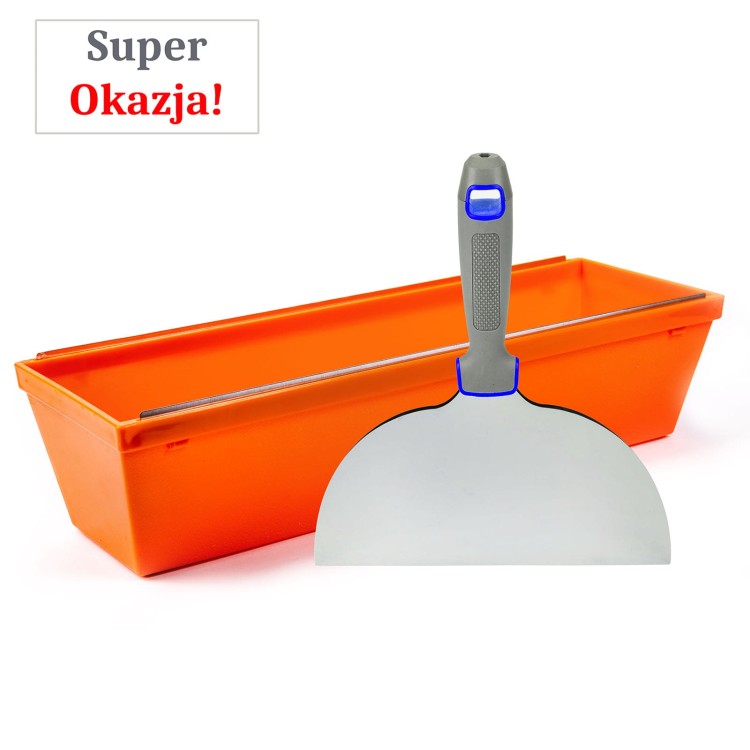 Zestaw do łączenia płyt gk narożników, zestaw do spoinowania, kuweta do szpachlowania + szpachelka 150mm