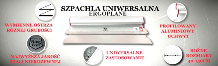 Noże do gładzi Olejnik, szpachle do gładzi 25+60cm ALU, pióra do ścian Olejnik
