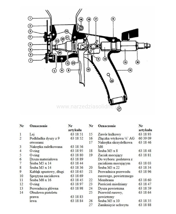 Pistolet do tynku, pistolet do tynkowania, profesjonalny Storch Putz-Pistole z podstawką