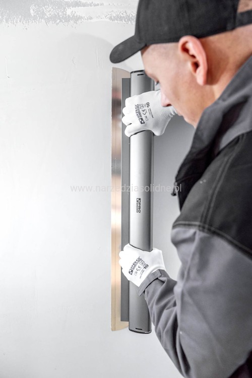 Szpachle do gładzi PRO 80,60,40,25 cm, Aluminiowy profil - zestaw szpachli do gładzi w walizce transportowej