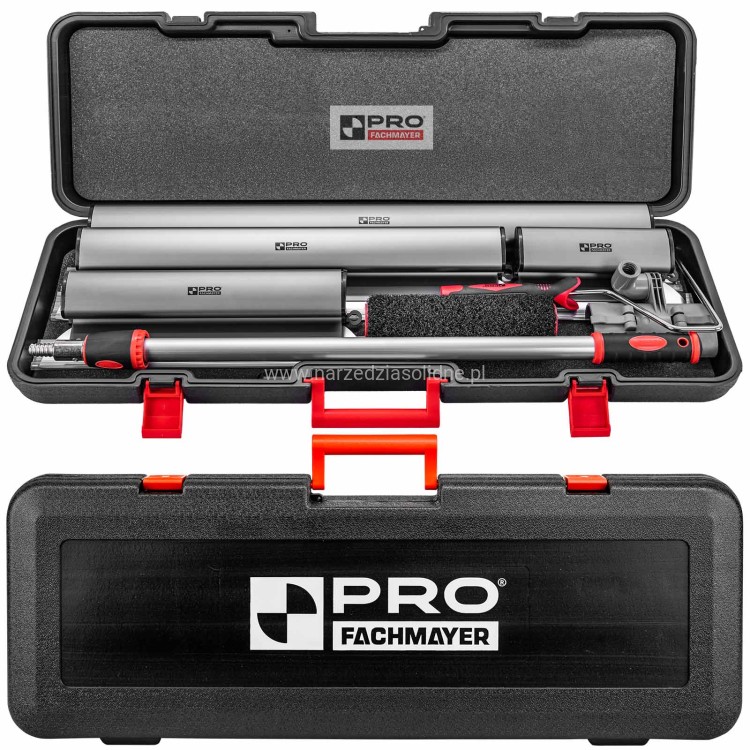 Szpachle do gładzi PRO 80,60,40,25 cm, Aluminiowy profil - zestaw szpachli do gładzi w walizce transportowej