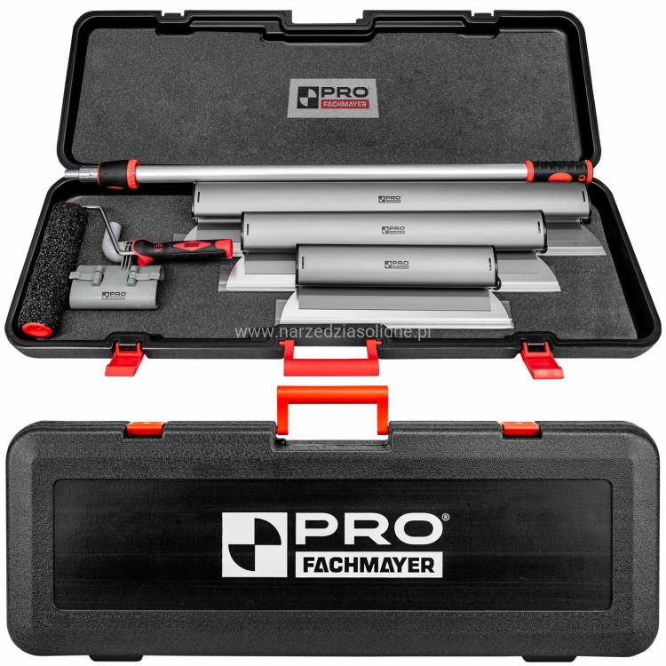 Szpachle do gładzi PRO ALU Z3 80,60,40 cm, zestaw szpachli do gładzi w walizce transportowej