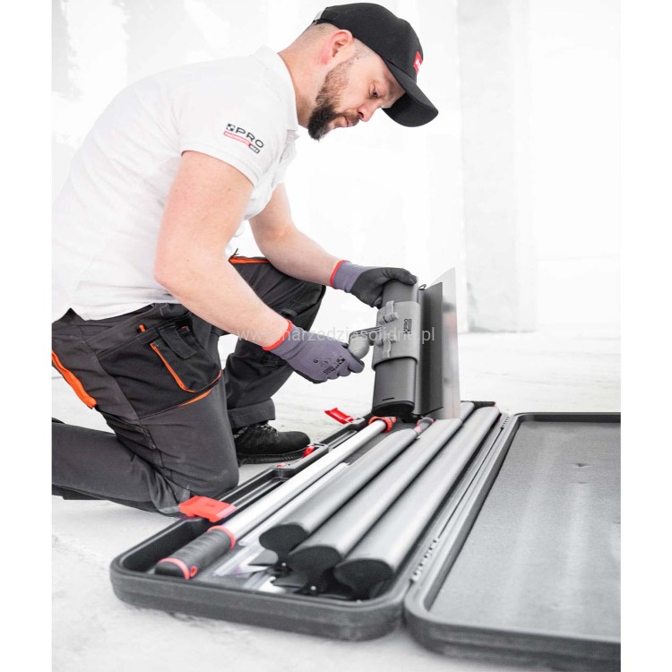 Szpachle do gładzi PRO ALU Z3 80,60,40 cm, zestaw szpachli do gładzi w walizce transportowej