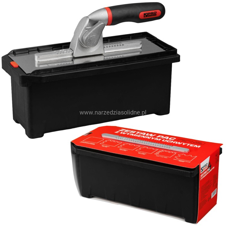 Zestaw pac glazurniczy rajberka z wymiennym uchwytem, Pro zestaw 6 pac glazurniczych, zębatych z wymiennym uchwytem, zestaw grzebieni do kleju