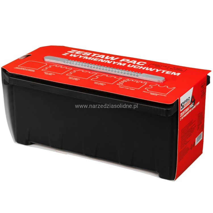 Zestaw pac glazurniczy rajberka z wymiennym uchwytem, Pro zestaw 6 pac glazurniczych, zębatych z wymiennym uchwytem, zestaw grzebieni do kleju