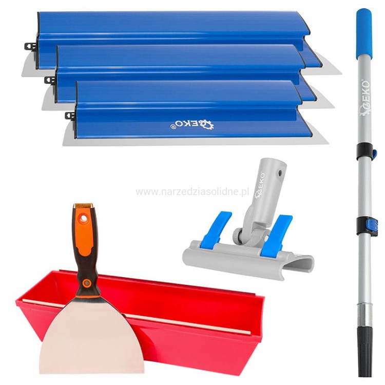 Zestaw lizaków do szpachlowania, zestaw do gładzi GEKO 80,60,40 cm