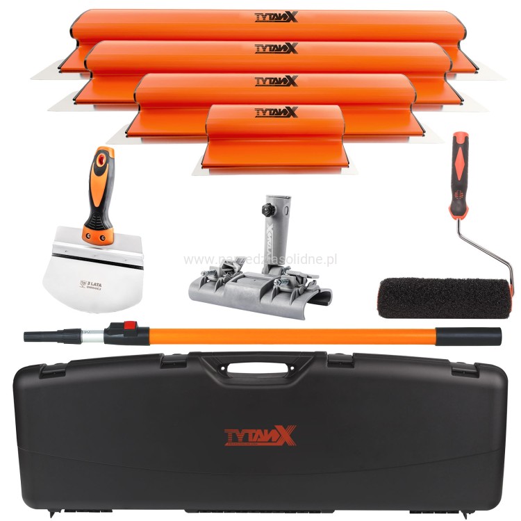 Noże do gładzi Tytanx TX4 Premium Edition 80,60,40,25 cm, zestaw noży do gładzi