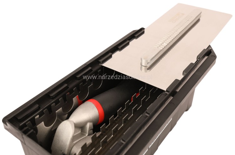 Zestaw pac glazurniczy rajberka z wymiennym uchwytem, Pro zestaw 6 pac glazurniczych, zębatych z wymiennym uchwytem, zestaw grzebieni do kleju