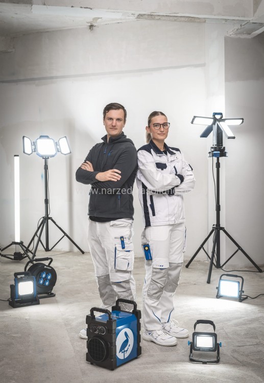 Lampa budowlana LED, smugowa, profesjonalna lampa, Storch Power LED FlexLight PRO 200W + statyw 200 cm