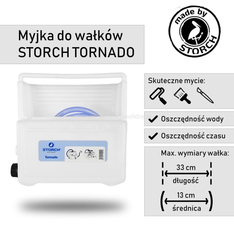 Myjka do wałków, pędzli - Storch Tornado - urządzenie do czyszczenia brudnych wałków i pędzli