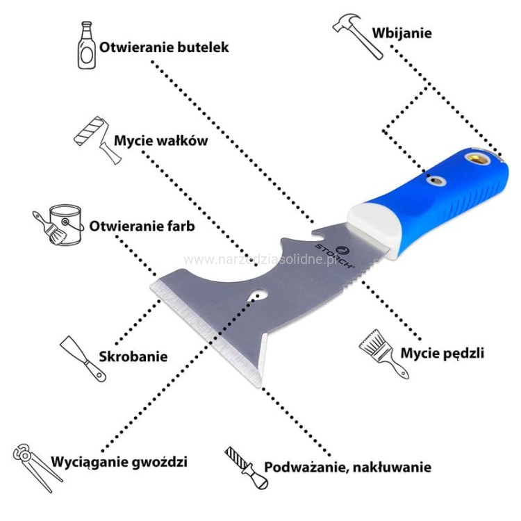Miltiszpachelka, szpachelka wielofunkcyjna Storch Expert Profi 75 mm
