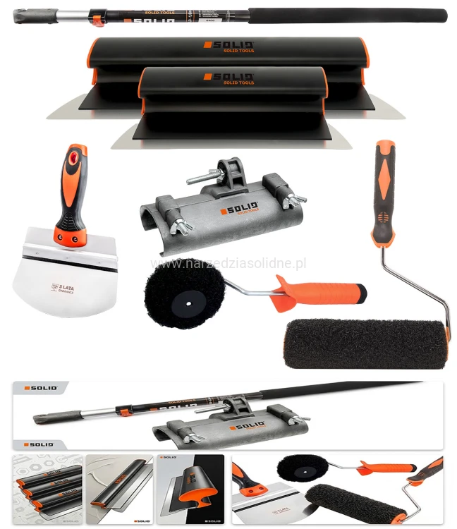 Solid zestaw noży do gładzi 25+65cm zestaw szpachli do gładzi gipsu