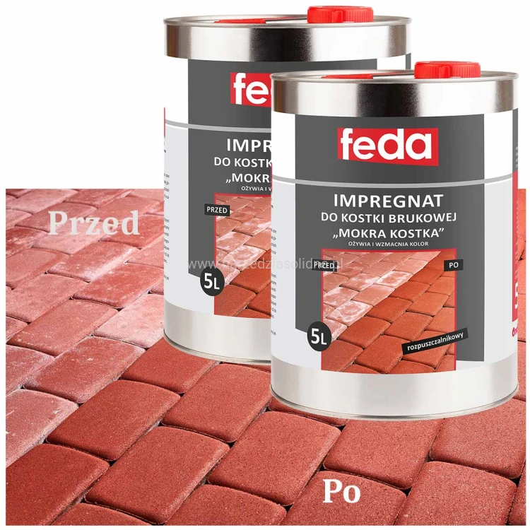 Impregnat do kostki betonowej, 10L FEDA, efekt mokrej kostki, mokra kostka
