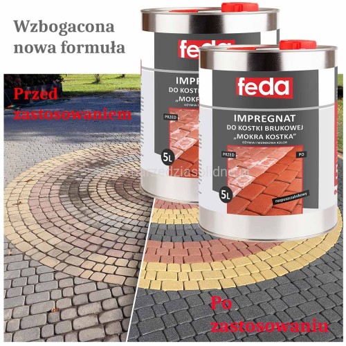 Impregnat do kostki betonowej, 10L FEDA, efekt mokrej kostki, mokra kostka