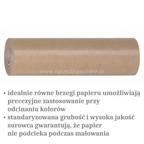 Papier ochronny lakierniczy, papier maskujący woskowany, 45g/m2, 50m w rolce, niemieckiej marki Storch