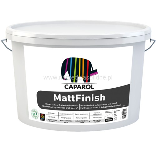Caparol MattFinish 15L - farba matowa o najwyższej klasie odporności na ścieranie, do wnętrz