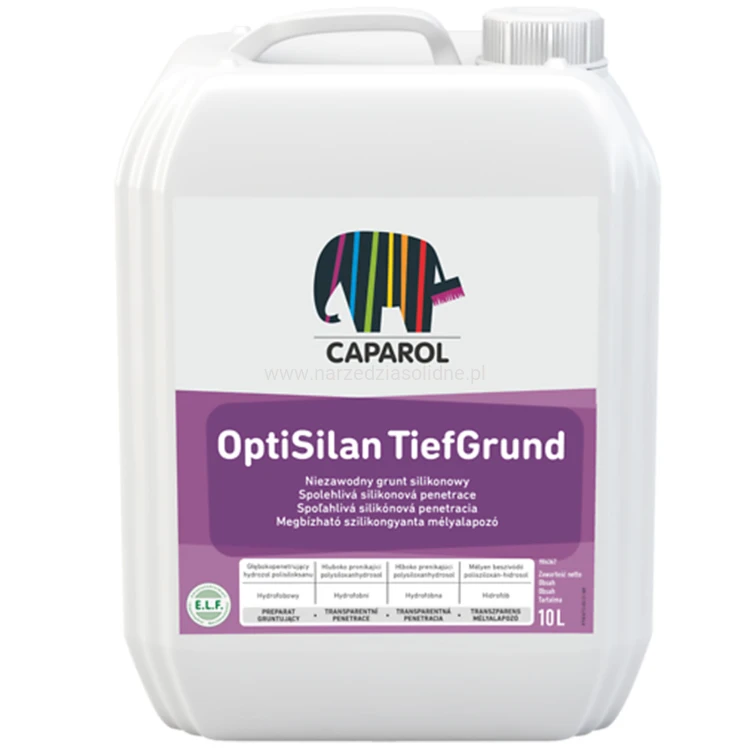 Caparol OptiSilan TiefGrund 10L - głębokopenetrujący, grunt silikonowy do wnętrz i na zewnątrz