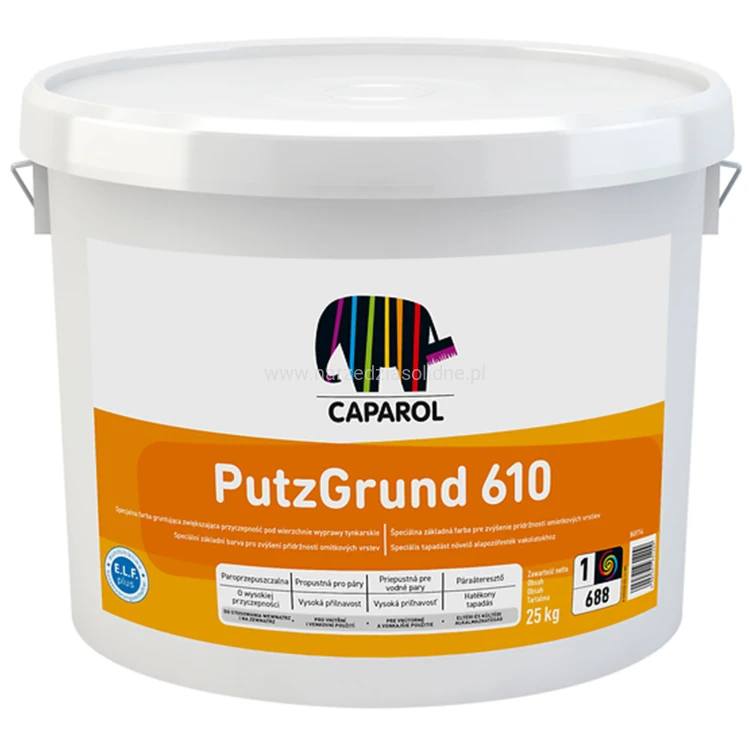 Caparol Putzgrund 610 25kg - grunt pod tynki Caparol z piaskiem kwarcowym