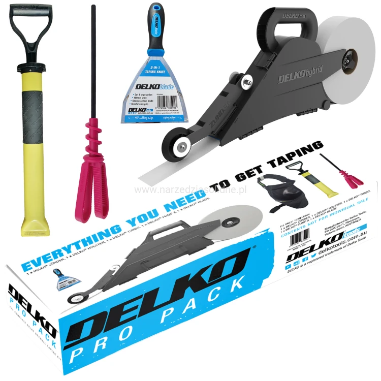 DelkoTools Pro Pack - spoiner Zunder + pompa do gładzi + kabura + mieszadło do gładzi + szpachelka