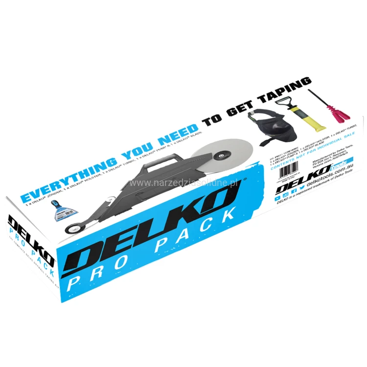 DelkoTools Pro Pack - spoiner Zunder + pompa do gładzi + kabura + mieszadło do gładzi + szpachelka