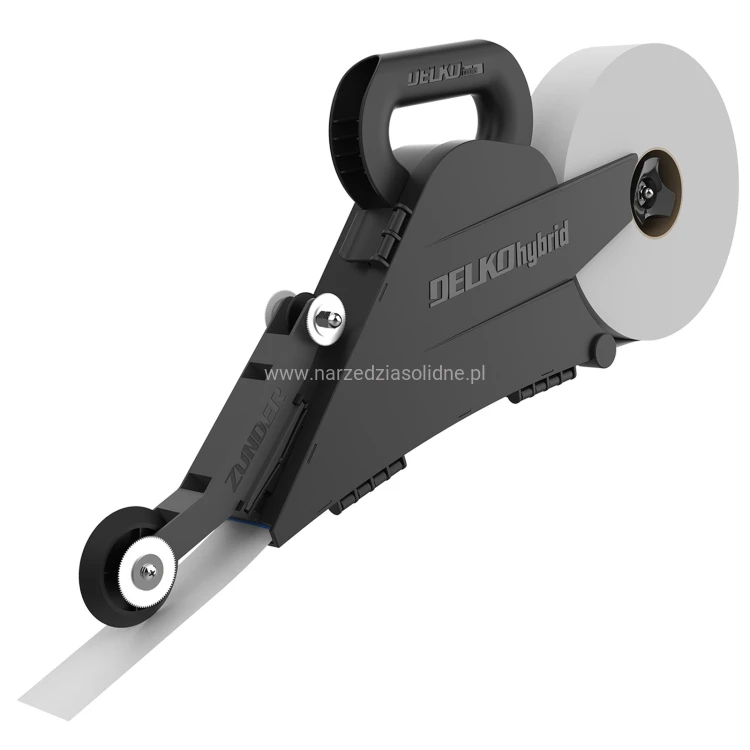 Spoiner do płyt gk, urządzenie DelkoTools Hybrid, banjo do łączenia taśm z masą szpachlową