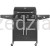 Grill gazowy, 5 palników (4+1) 15kW, cztery skrętne koła, w tym dwa z hamulcem, zapłon piezoelektryczny