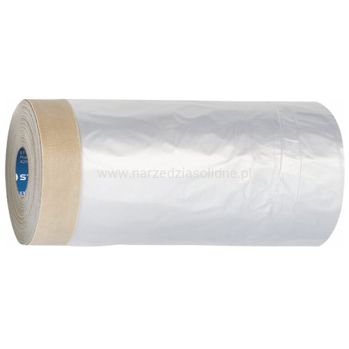Masker, antychlap, folia malarski z taśmą papierową, 33m w rolce, różne szerokości Storch CoverQuick EasyTOP
