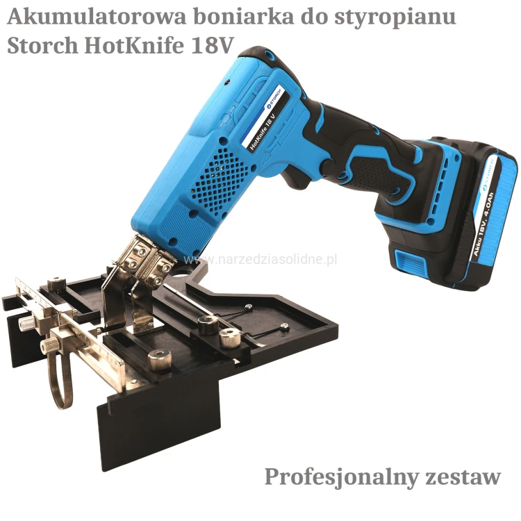 Akumulatorowa boniarka do styropianu, profesjonalny nóż do cięcia styropianu Storch HotKnife 18V