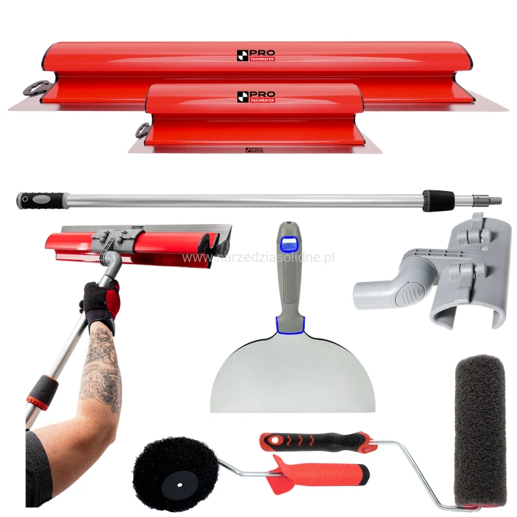 PRO nóż do gładzi 25+60cm, zestaw do gładzi, zestaw do nakładania gładzi wałkiem