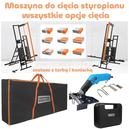 Przecinarka do styropianu, maszyna do cięcia styropianu, Budguru EPS 33 Premium + Boniarka Budguru