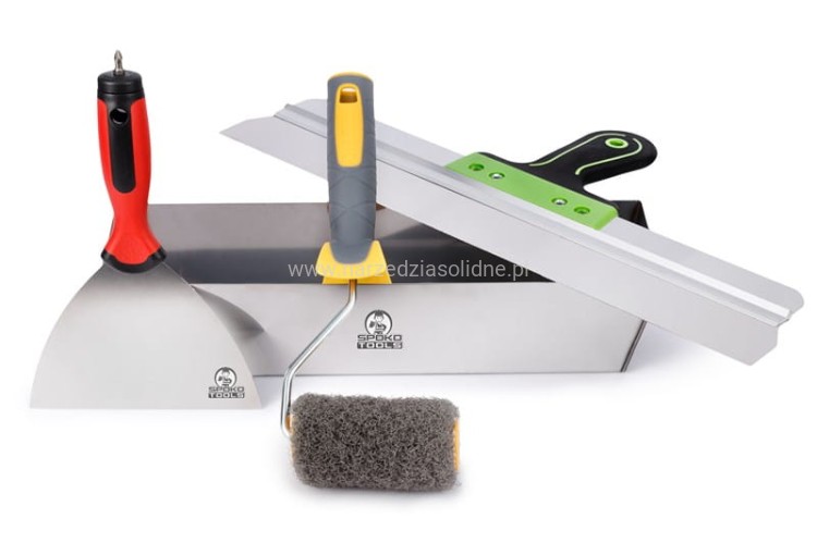 Kuweta Pojemnik do szpachlowania, gładzi, gipsu stal nierdzewna Zestaw Pro4