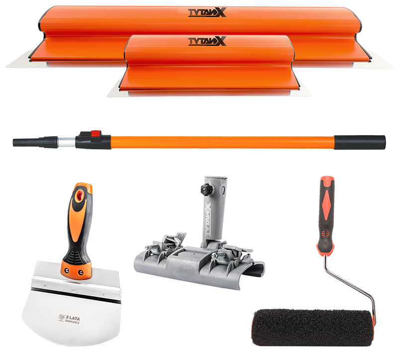 Zestaw noży do gładzi Tytanx [60,25cm] zestaw szpachli do gładzi, noże do gładzi