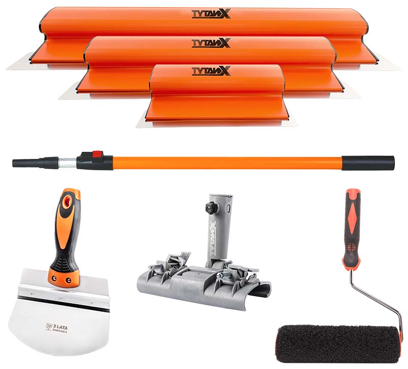 Zestaw noży do gładzi Tytanx [80,60,25cm] zestaw szpachli do gładzi, noże do gładzi