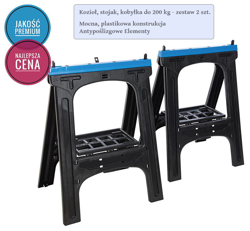 Kozioł, stojak, kobyłka do 200 kg - zestaw 2 szt. wysoka jakość, solidna konstrukcja