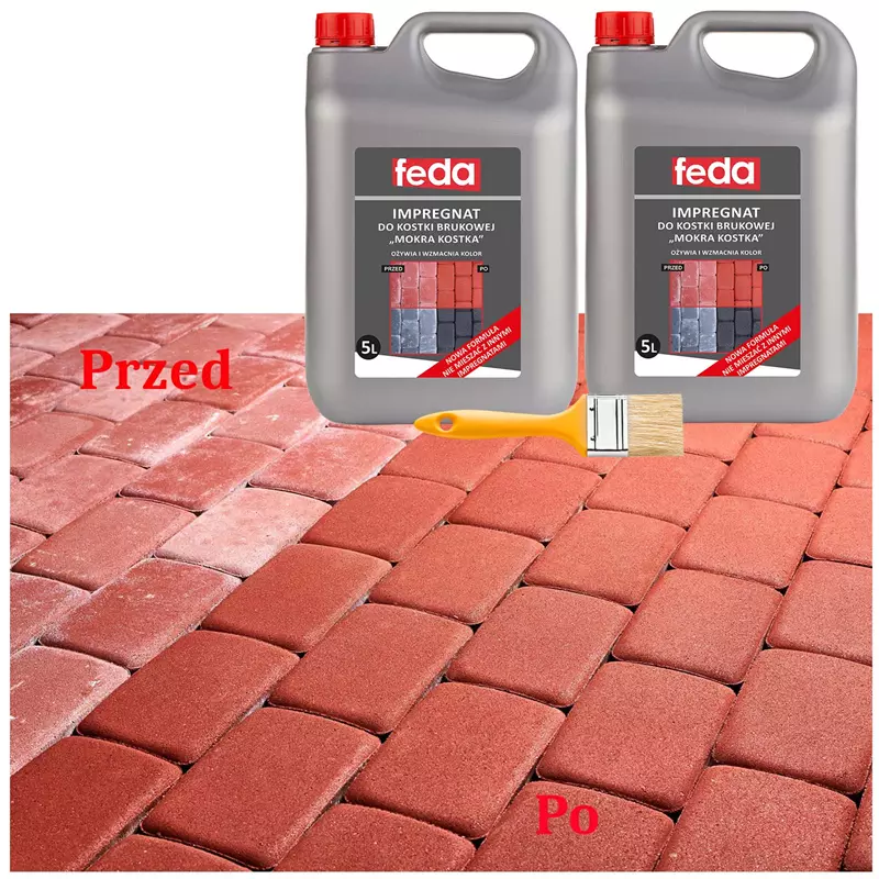 Impregnat do kostki brukowej FEDA 10L efekt mokrej kostki, mokra kostka