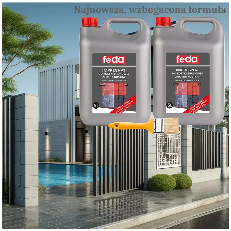 Impregnat do kostki brukowej FEDA 10L efekt mokrej kostki, mokra kostka