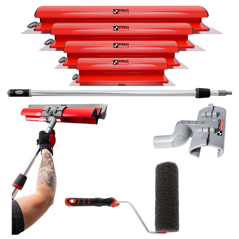 Zestaw noży do gładzi Pro PCV [25,40,60,80cm] zestaw szpachli do gładzi, noże do gładzi