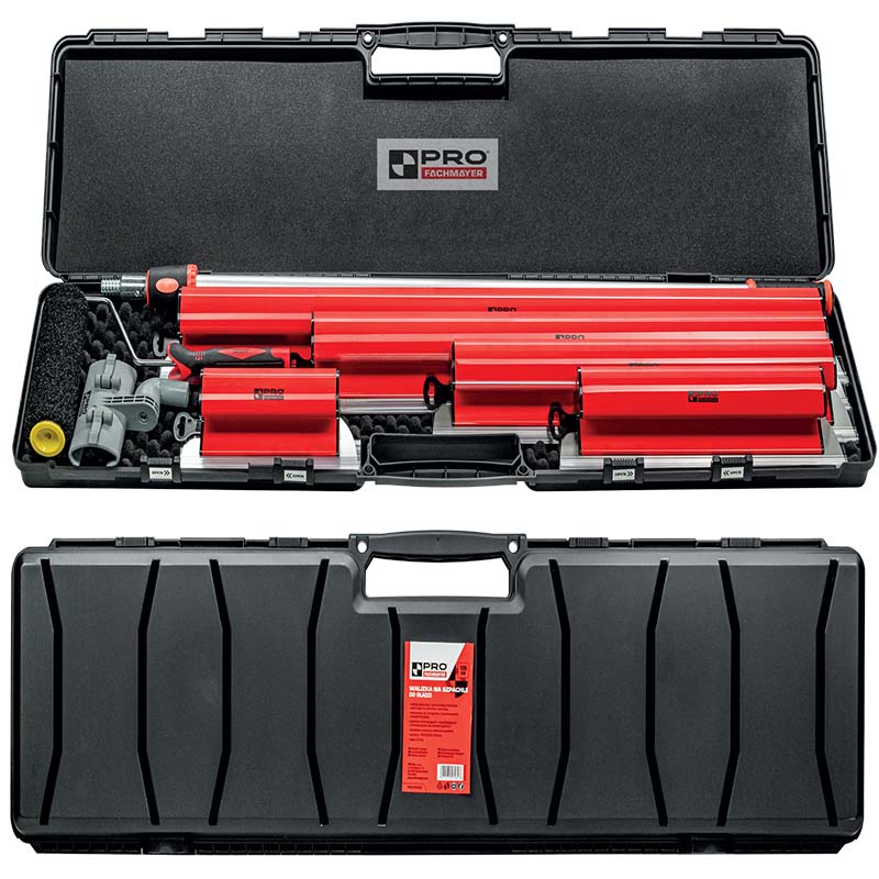Szpachle do gładzi PRO Z5 100,80,60,40,25 cm, zestaw szpachli do gładzi w walizce transportowej