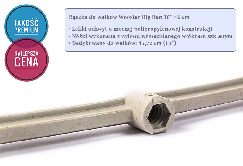 wooster_Big_Ben_18"_46cm_uchwyt_raczka_do_walkow_Wooster
