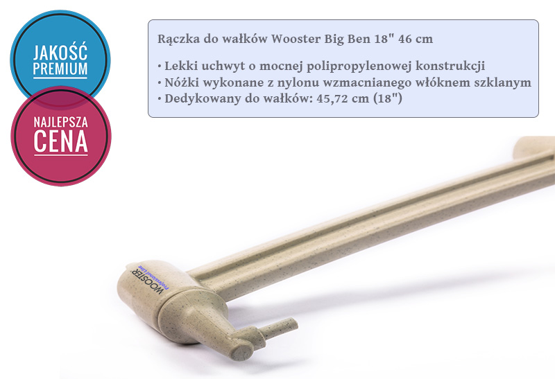 wooster_Big_Ben_18"_46cm_uchwyt_raczka_do_walkow_Wooster