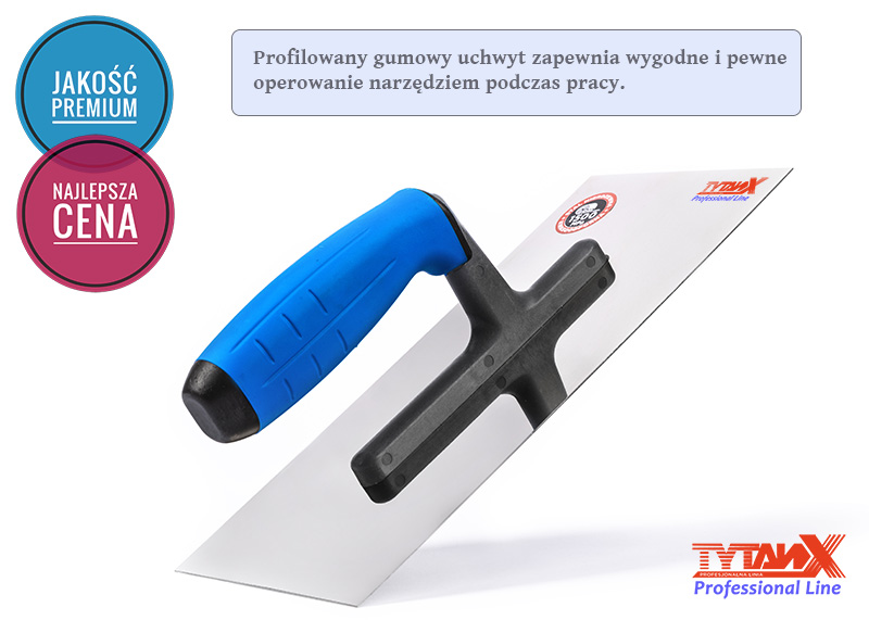 Paca gładka do gładzi i gipsu, nierdzewna 270x130mm TytanX
