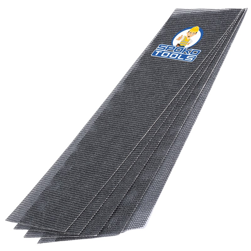 Siatka ścierna P80 prostokątna do gładzi gipsu 5 szt. SET-866