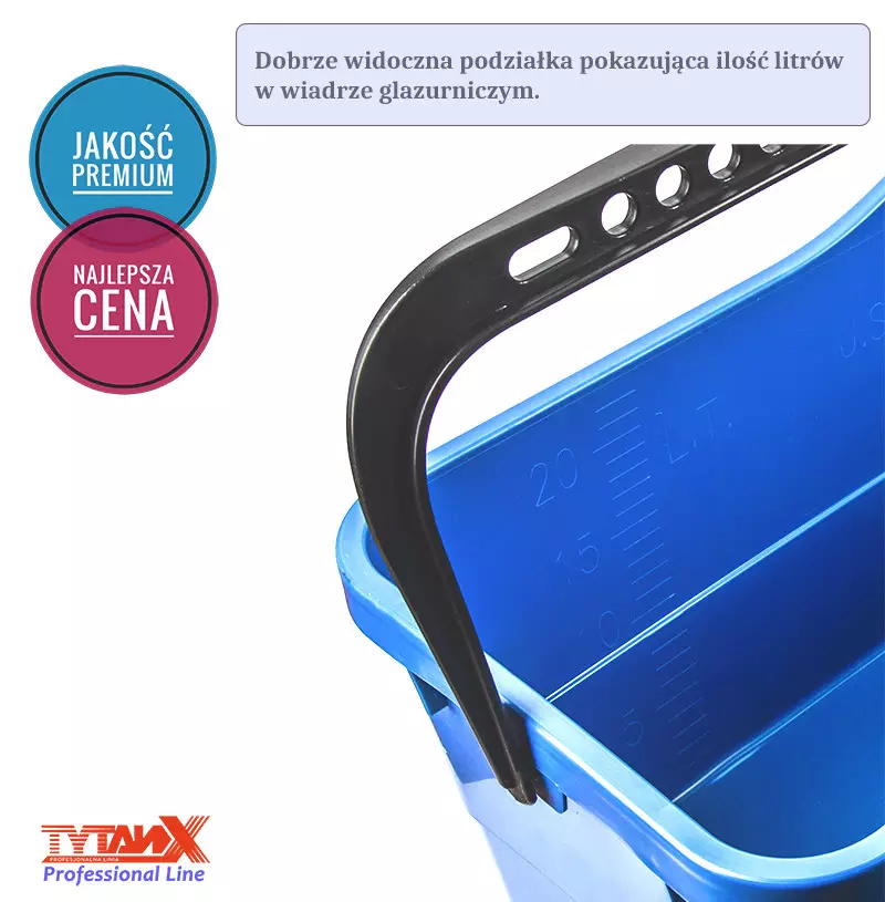 Wiadro glazurnicze 22L, zestaw do fugowania, komplet glazurniczy TYTANX
